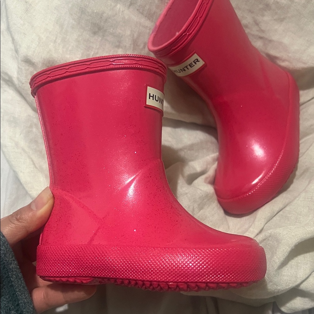 Hunter Kids Hot Pink Short Rain Boots NEW